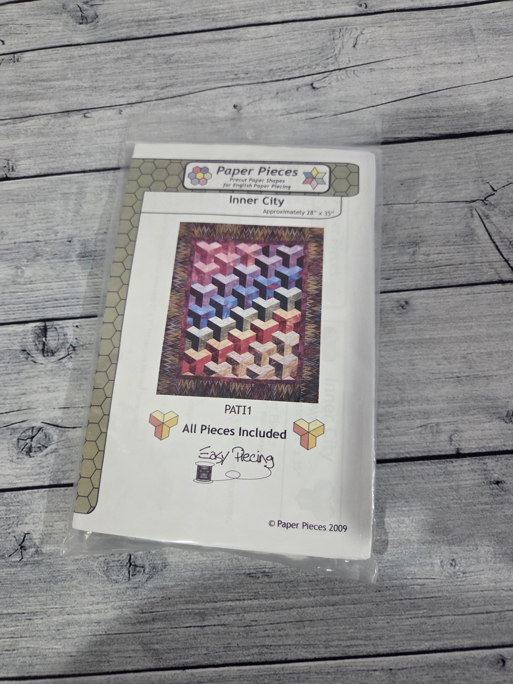 Paper Pieces English Paper Piecing Quilt Pattern Inner City
